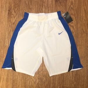 Nike Women’s Dri-Fit Hyperelite Basketball Shorts in White, Blue, and Black